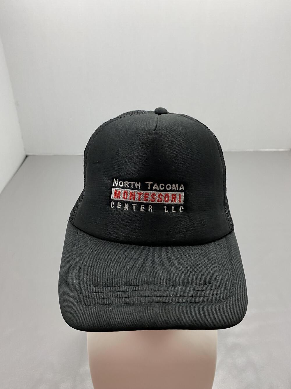North Tacoma Montessori Hat Cap Strap Back One Size Black Trucker Mesh Mens